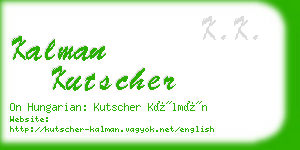 kalman kutscher business card